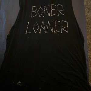 Black Sleeveless Medium Unif Boner Loaner Tee
